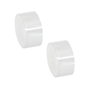 Pillar 25mm White Cap Finial Pair