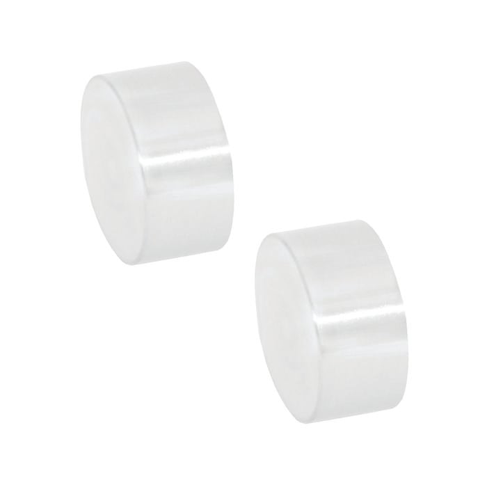 Pillar 25mm White Cap Finial Pair
