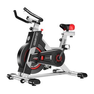 Powertrain D20 Indoor Exercise Bike - Heavy Flywheel Spin Cycling Bike with LCD Display & Adjustable Seat