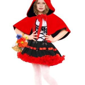Enchanted Little Red Riding Hood Girls Storybook Costume - Large