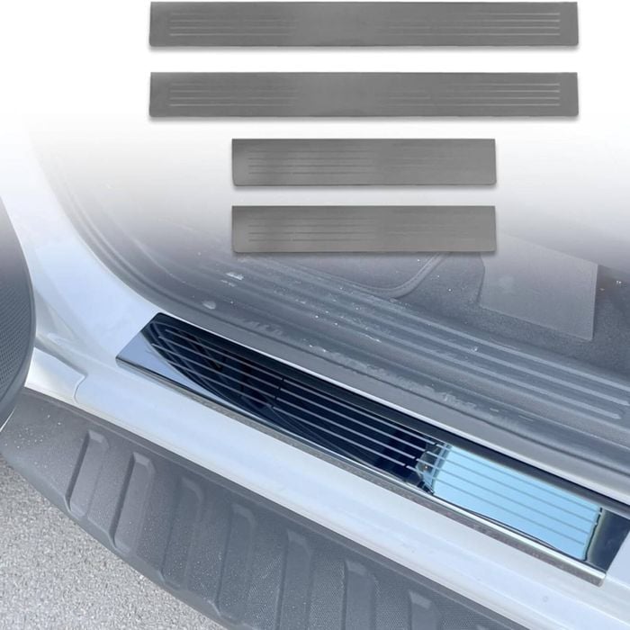 AUSGO Stainless Steel Door Sill Protector for Ford Ranger Next-Gen 2011-2022 Scuff Plate Cover