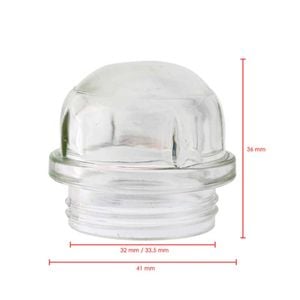 Universal Oven Light Bulb Glass Cover Lampcover41mm, Suits Electrolux, Westinghouse