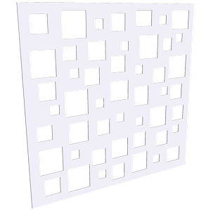 ProtectorAl 300-1200 x 300-1200mm Surfmist Squares Unframed Solid Aluminium Decorative Panel