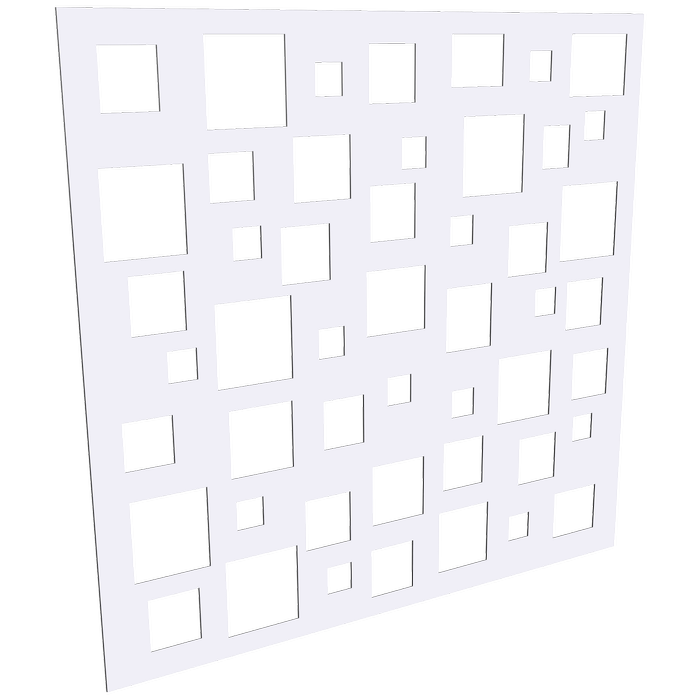 ProtectorAl 300-1200 x 300-1200mm Surfmist Squares Unframed Solid Aluminium Decorative Panel