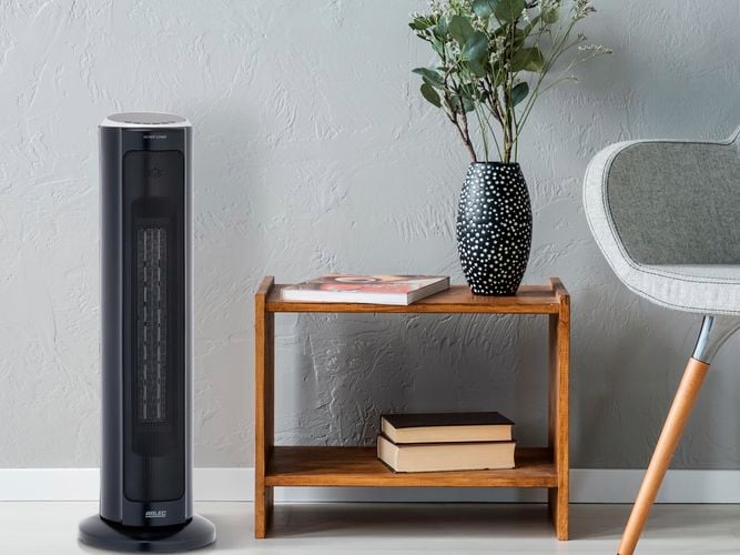 tower heater in a living room