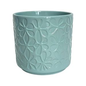 Astin Sinclair 205 x 200mm Green Flower Ceramic Pot