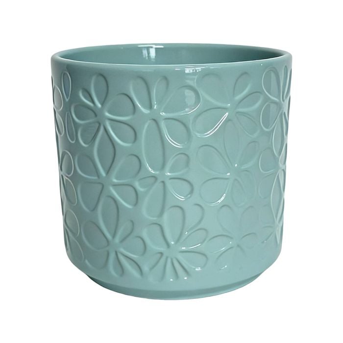 Astin Sinclair 205 x 200mm Green Flower Ceramic Pot