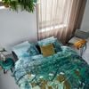 Madagascar Green Cotton Quilt Cover Set