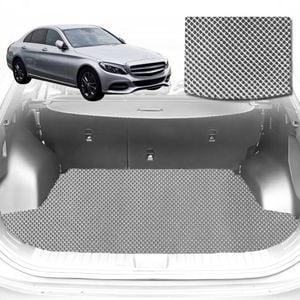 6D Diamond Car Boot Mat for Mercedes-Benz C-class Sedan (W205)2014-2021-Sedan-Cargo Mat-Grey-Outback GT