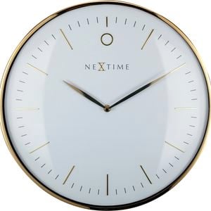 NeXtime Glamour 40cm Analogue Wall Clock Gold/White