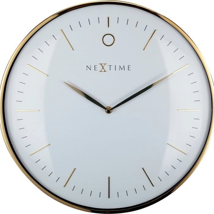 NeXtime Glamour 40cm Analogue Wall Clock Gold/White