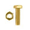Pinnacle  M6 x 20mm Yellow Zinc Hi Tensile Hex Bolt And Nut - 10 Pack