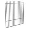 ProtectorAl 1201 - 1500 x 1800mm Palladium Silver Aluminium Garden Gate Picket Top With Mid Rail