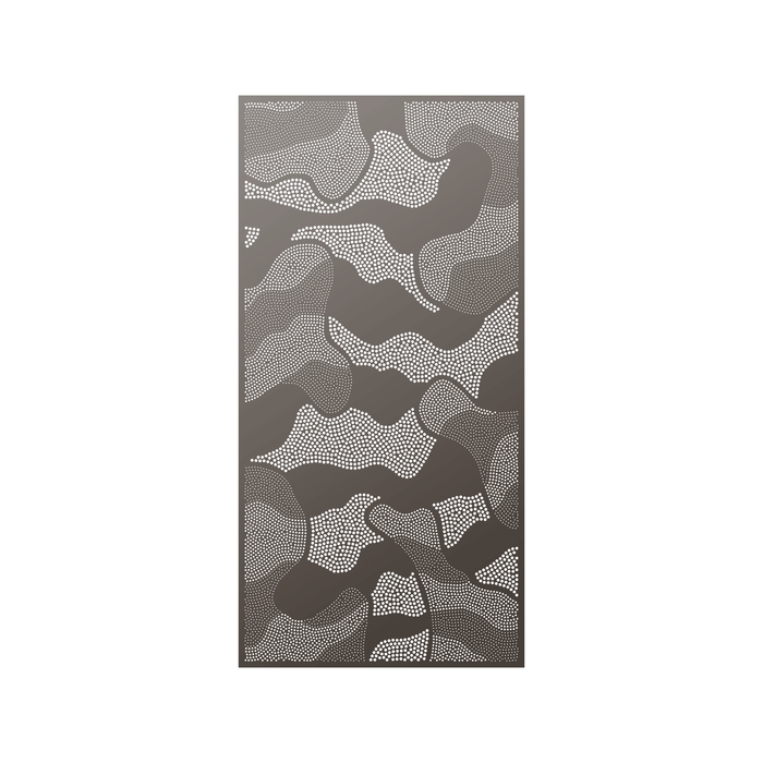 Walpix 1800 x 900 x 3mm Harmesley Brown Perforated Aluminium Flat Profile Gold Country Decorative Screen