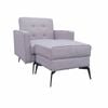 Charlie Light Brown Chair Bed with Ottoman