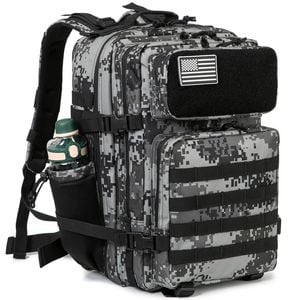 NNEOBA 45L Tactical Backpack Waterproof Rucksack Black Camo