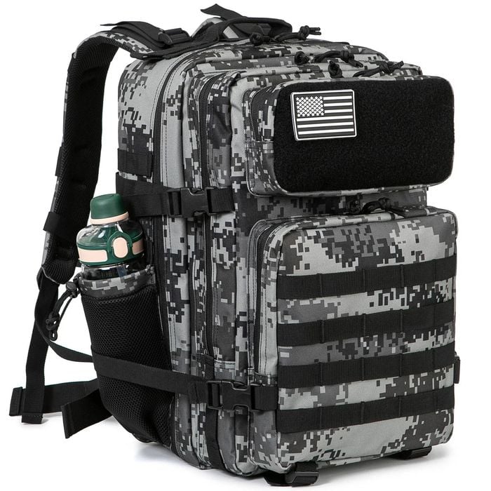 NNEOBA 45L Tactical Backpack Waterproof Rucksack Black Camo