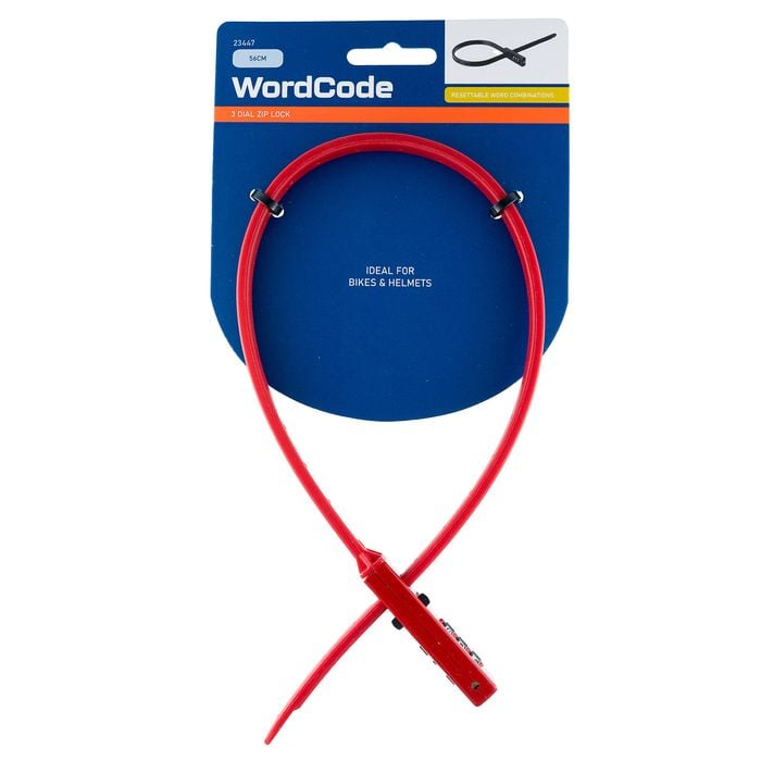 WordCode 20mm x 560mm 3 Dial Zip Lock