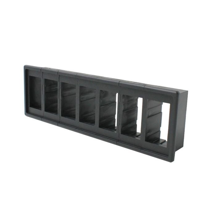 Switch Boss 7 Gang Black Poly Rocker Switch Housing Panel