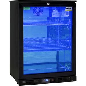 Rhino Night Club Black Glass Door Bar Fridge (Left Hinged) - SG1L-NC