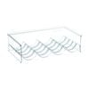 The Container Store Stacking Four Bottle Holder Clear Plastic Rack Organiser