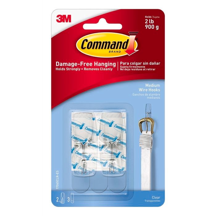 Command Clear Medium Wire Toggle Hook