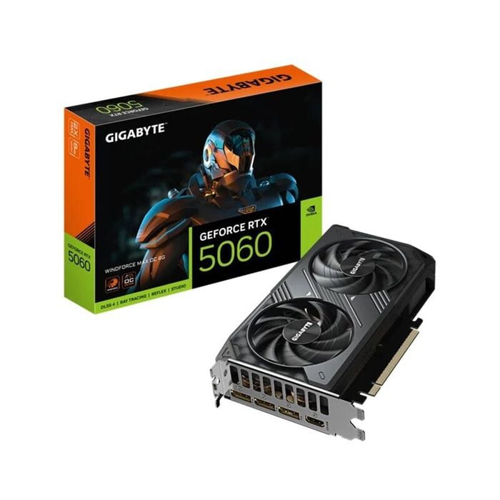 Gigabyte Geforce Rtx™ 5060 Windforce 2 Max Oc 8g, 2512mhz, Cuda 3840, 28gbps, Gddr7, 128 Bit, Pci-e 5.0, Psu 550w, Displayport