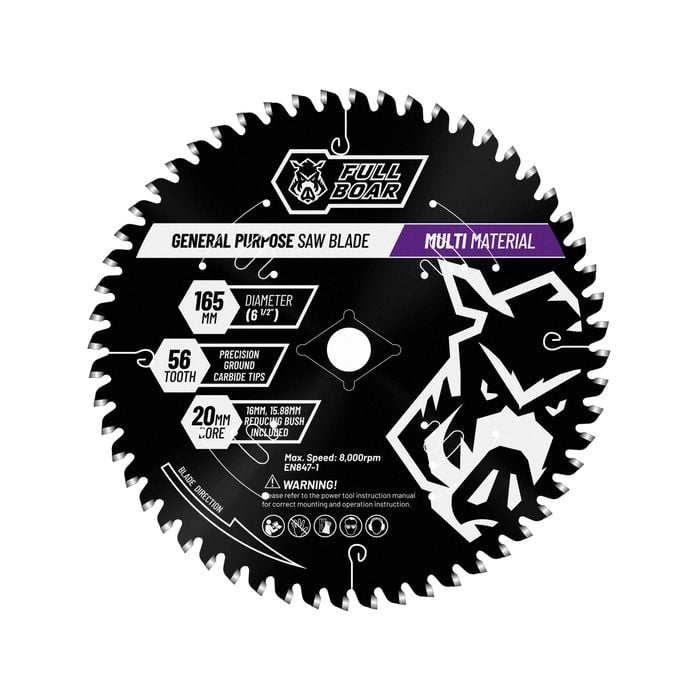 Full Boar 165mm 54T Multi-Material Circular Saw Blade