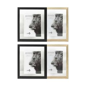 2x Unigift Jackson Floating Frame Black Natural 13x18cm Home Decor Modern