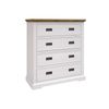 Miami White Tallboy 4 Storage Drawers with Slim Metal Handles