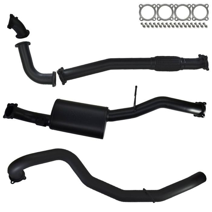 Ignite Exhausts Turbo Back For Nissan Gu Patrol 2.8l Td Wagon 3" Muffler 409 Stainless Steel