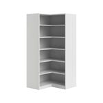 Flexi Storage Wardrobe White Matte 6 Shelf Corner Unit