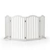 Petzly Arched Pet Gate Dog Fence Safety Barrier With Support Feet 4 Panel 80cm