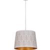 CLA Lighting Penshade Interior Slanted with Fleur Pattern Laser Cut Pendant Light White