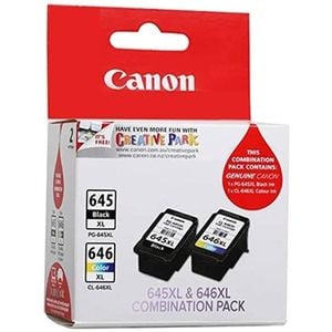 Genuine Canon PG-645XL + CL-646XL High Yield Twin Ink Cartridge Pack (1 Black + 1 Colour)