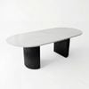 Valen 230cm Flute Dining Table Ceramic Stone Top Black
