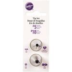 Wilton Stainless Steel #5 Round/#18 Star Piping Tip Set - Silver
