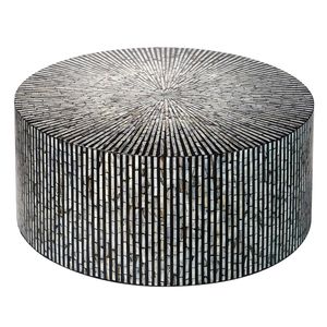 Black & White Round Sea Shell Coffee Table