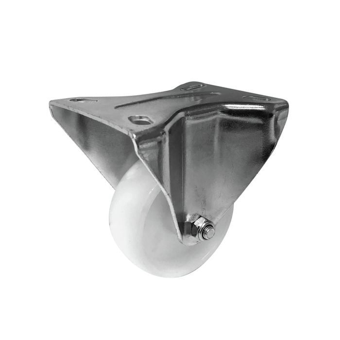 MoveIt 80mm 120kg White Polypropylene Fixed Plate Castor