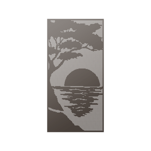 Walpix 2400 x 1200 x 3.0mm Perforated Aluminium Decorative Screen Flat Profile Sunset - Hamersley Brown