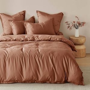 Natural Home Bamboo Tailored Quilt Cover Set Earth Single Bed
