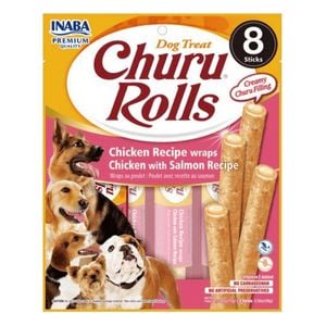 Inaba Churu Rolls Chicken Recipe Wraps Chicken With Salmon Recipe Dog Treat 8 Sticks