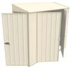 Build-a-Shed 0.8 x 2.3 x 2.0m Skillion Double Hinged Side Door Shed - Cream
