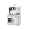 Costway Kids Kitchen Role Play Wooden Pretend Cooking Set w/Cookware White