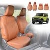 Front Seat Covers for Suzuki Jimny 3-Door 2018-Onwards Khaki Premium Vintage PU Leather Interior