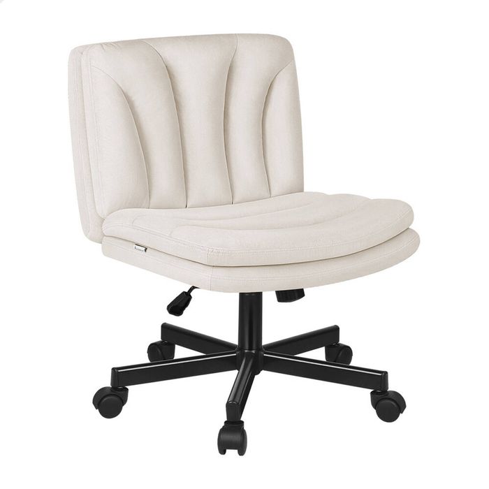 Alfordson Armless Office Chair Fabric Beige