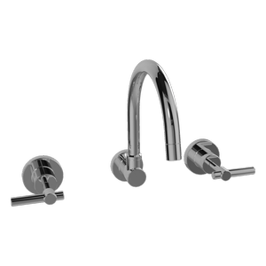 Ezyfix  Chrome Lead Free Wall Sink Set Modern Lever