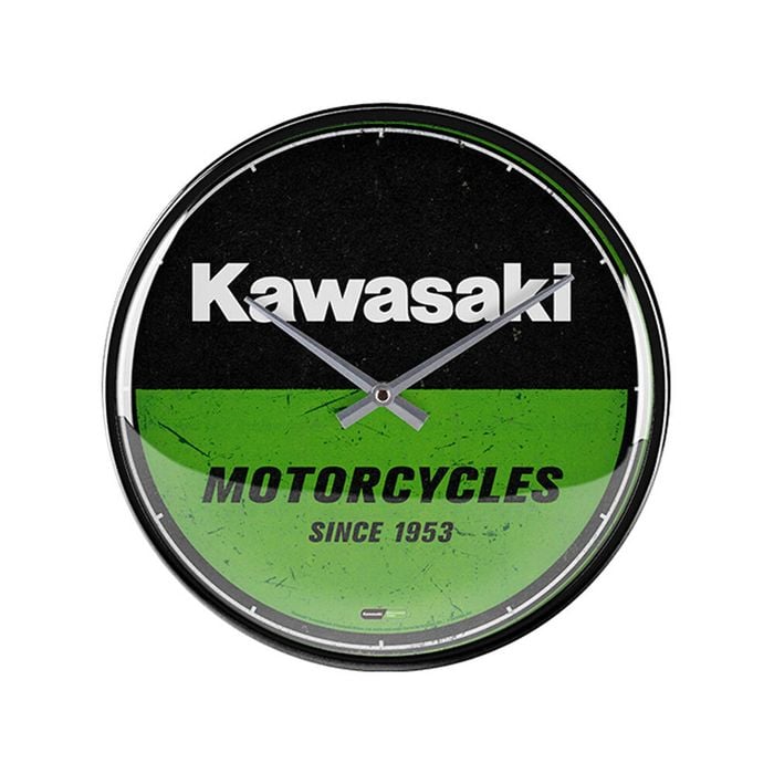 Nostalgic-Art Vintage Kawasaki Motorcycles Wall Clock/Home Decoration 30cm