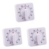 3PK Appetito 60 Minute Timer Square Home Kitchen Cooking White