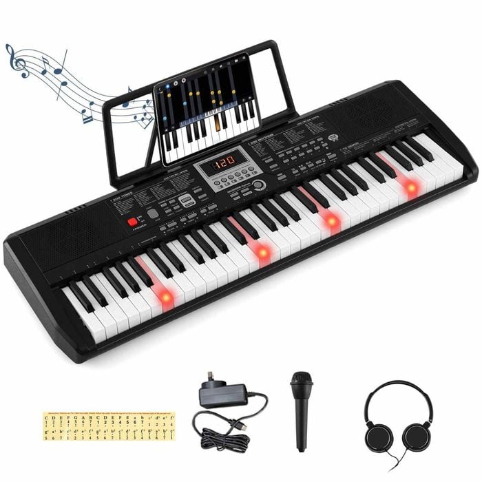 Costway 61key Kid Electronic Keyboard Portable Digital Piano Black